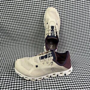 On Running Cloud 5 Coast Sneakers Wms 9 Beige Purple Lightweight Slip On Shoes